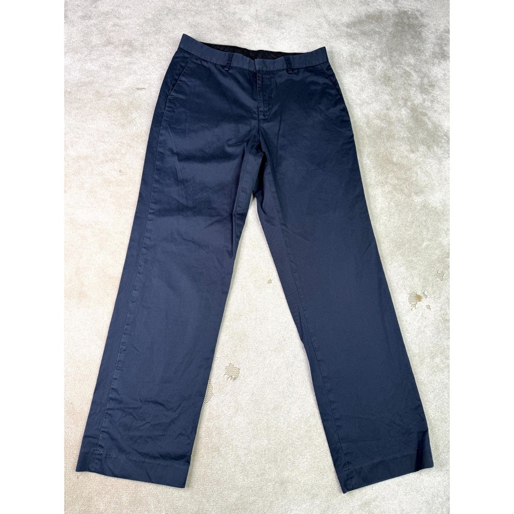Calvin Klein Chino Pants Men 30x32 Navy Blue Cotton Straight Flat Front Mid Rise